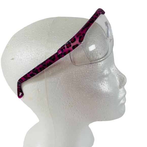 Pink Leopard Safety Glasses Glam Protective Eyewear Healthcare Workshop Fitness - Picture 3 of 5